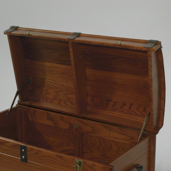 Amish Heirloom Round Top Trunk