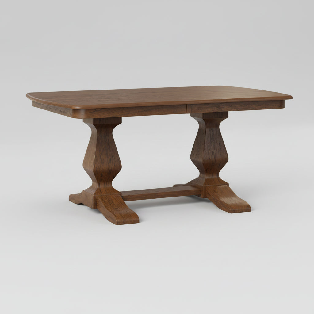 Amish Cheyenne Dining Set Double Pedestal Table & Chair Sets Farmhouse Traditional