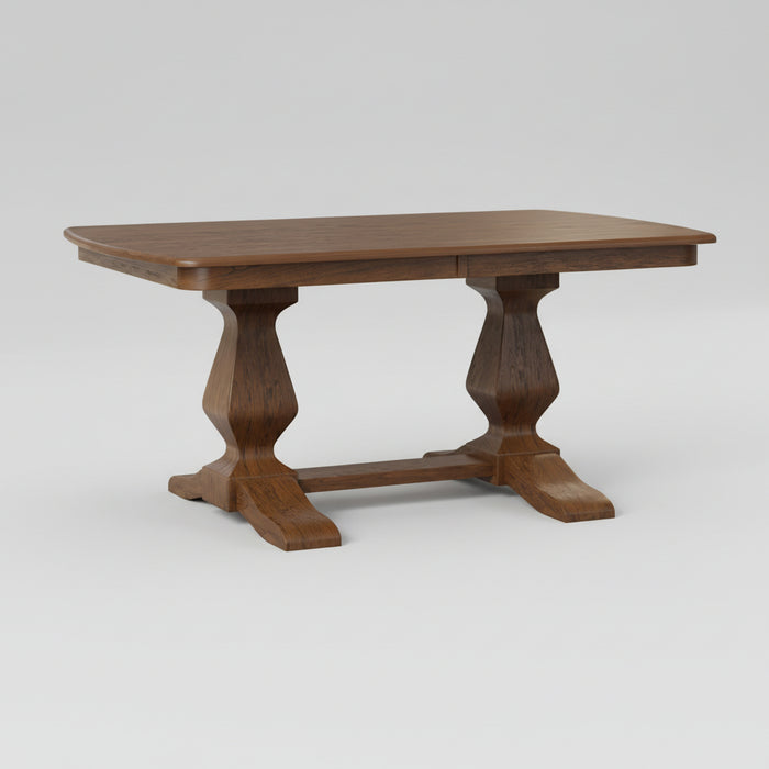 Amish Cheyenne Dining Set Double Pedestal Table & Chair Sets Farmhouse Traditional
