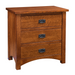 Claremont Mission Nightstand 28" 3-Drawer Open Nightstands Mission