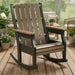 Columbia-Comfort-Zone-Rocking Chair Two Toned Antique Mahogany on Blavck