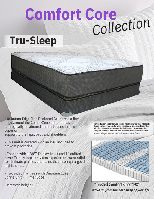 Amish Comfort Core Tru-Sleep Mattress Mattresses