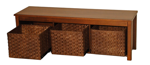 Amish Contemporary Storage Basket Bench Storage Benches No Back Contemporary