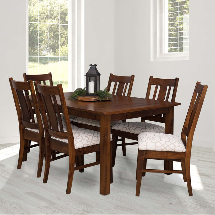 Amish Cooper Dining Chair Fabric Dining Chairs Heartland + Weaver Mission