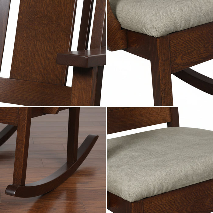 Amish Quick Ship Crescent Rocking Chair