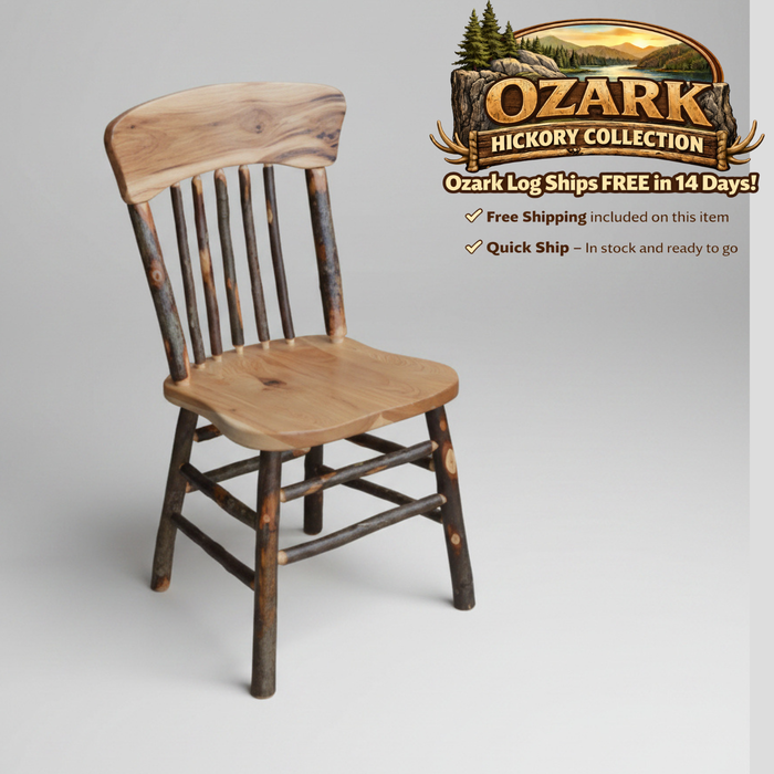 Quick Ship Amish Ozark Hickory Log Dining Set - Free Shipping! (Multiple Sizes)