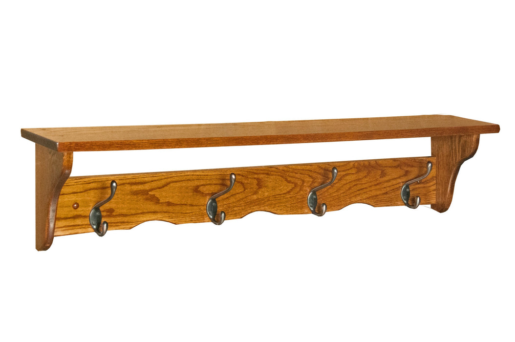 Amish Curved Coat & Cap Shelf - Multiple Sizes Shelves Traditional