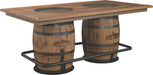 Reclaimed Double Barrel Table Barrel Pub Tables Farmhouse Reclaimed Barnwood