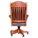 Quick Ship Amish Texas Executive Desk Chair - Top Grain Leather - Amish Made Executive Leather Desk Chair - Back View