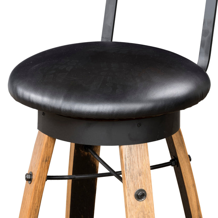 Amish Whiskey Barrel Backless Bar Stool