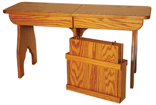 Amish Traditional Extend-A-Bench Benches With Leaves Traditional