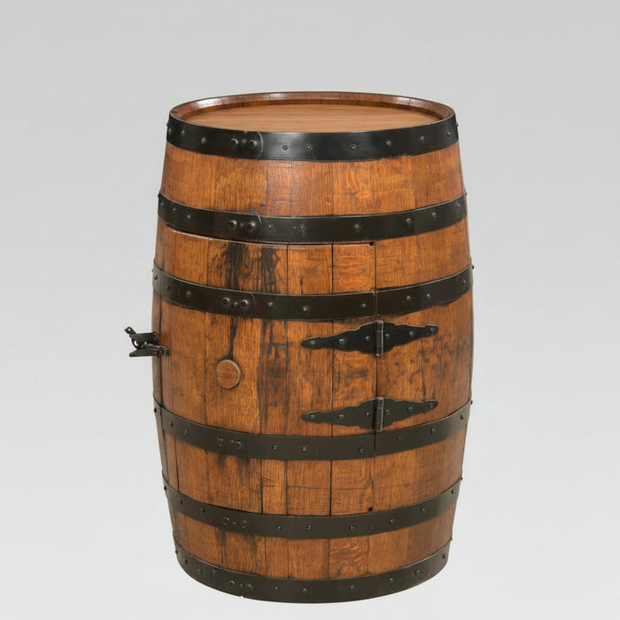 Amish Whiskey Barrel Storage Cabinet