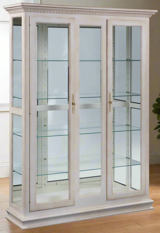 Amish Double Door Picture Frame Deluxe Display Cabinet/Curio Display Cases Contemporary