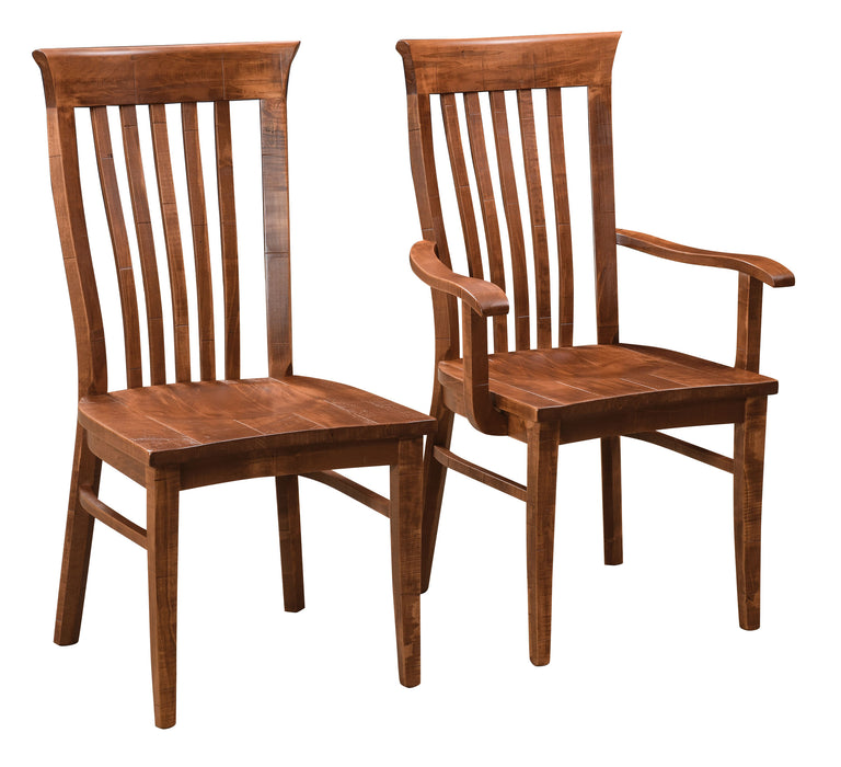 Amish Delaney Dining Chair - Rough Sawn