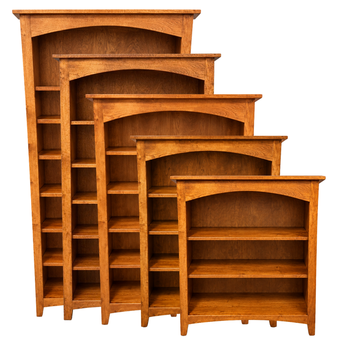Amish Arched Solid Wood Bookcase (Multiple Sizes)