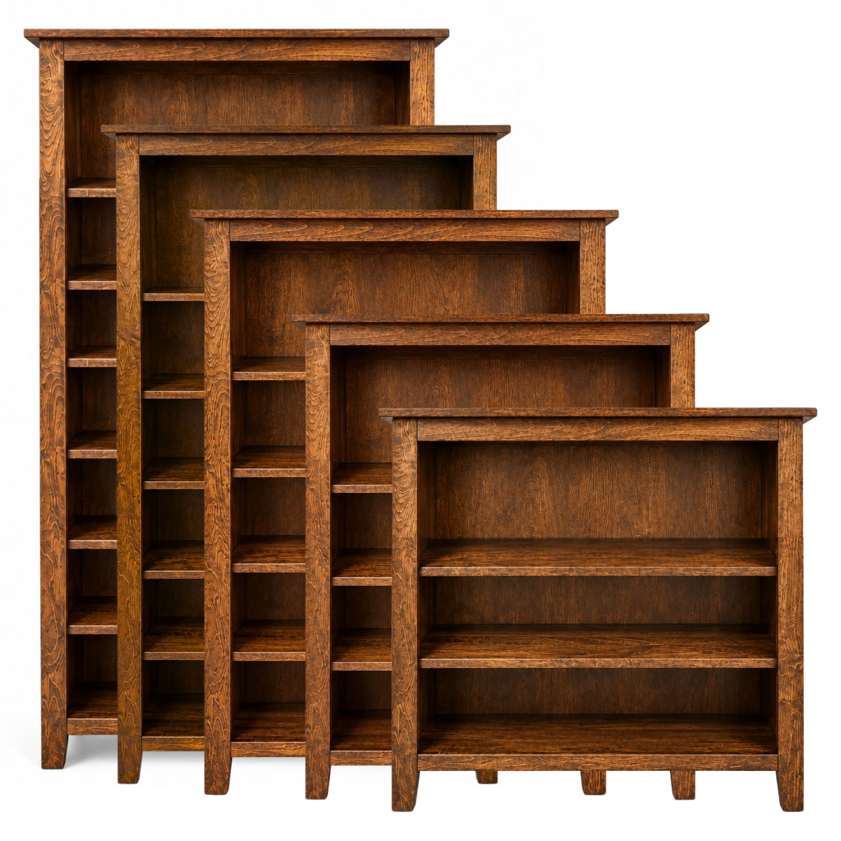 Amish Farmhouse Solid Wood Bookcase (Multiple Sizes) — Our Family Craft ...