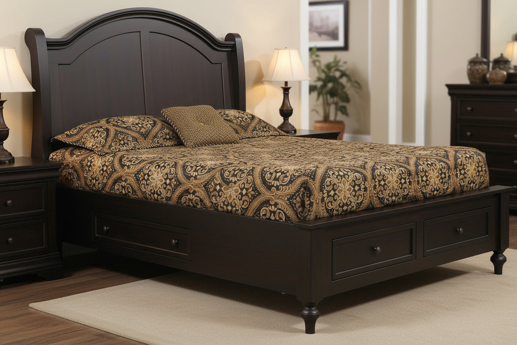 Amish Duchess Sleigh Storage Bed Storage Beds Traditional