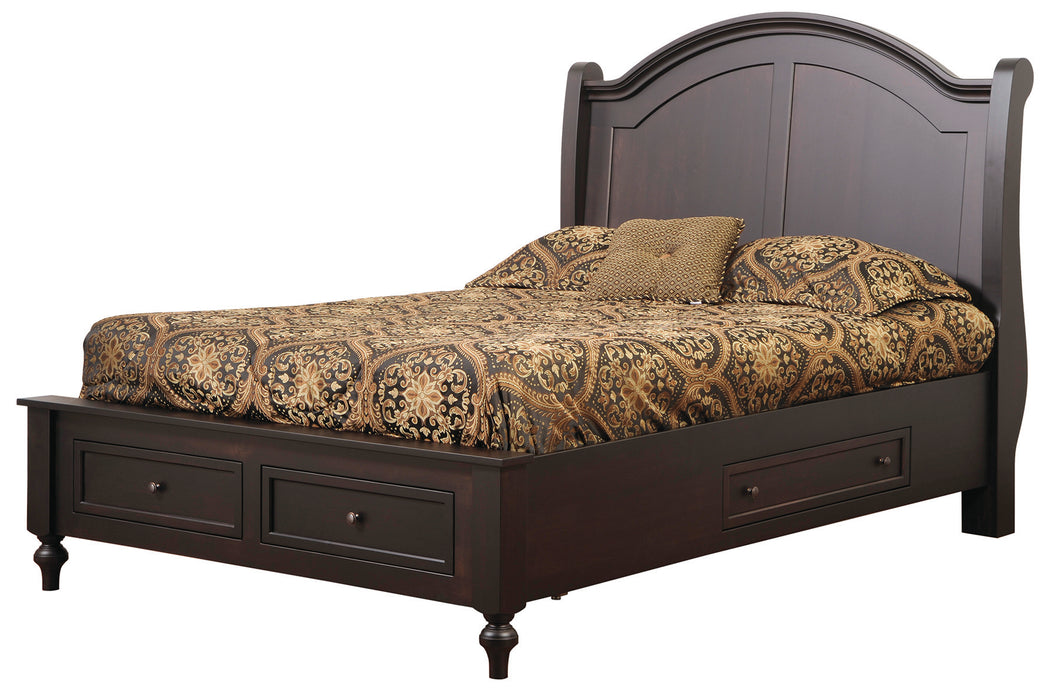 Amish Duchess Sleigh Storage Bed Storage Beds Traditional