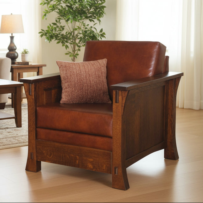 Amish Dutch Chair Stationary Chairs Heartland Fabric Indoor Fabric Mission