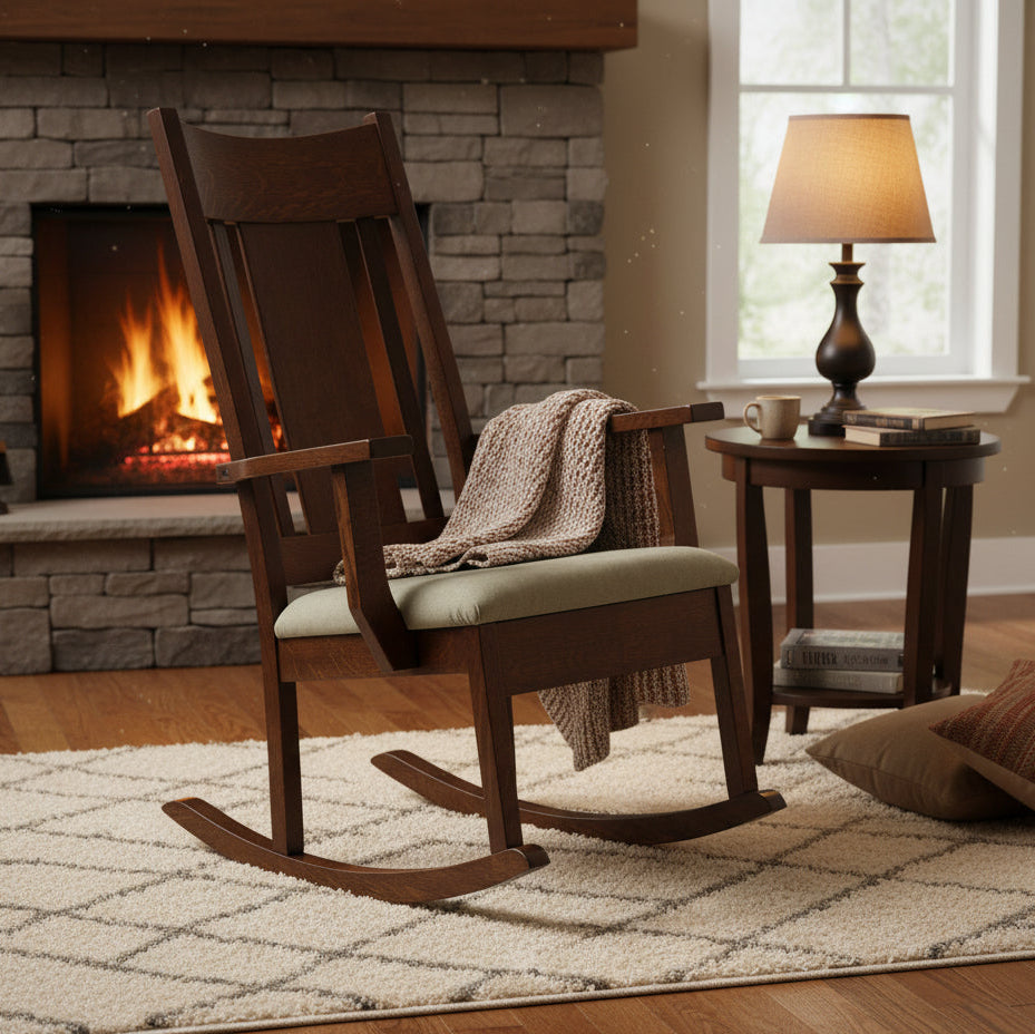 Quick Ship Crescent Rocking Chair