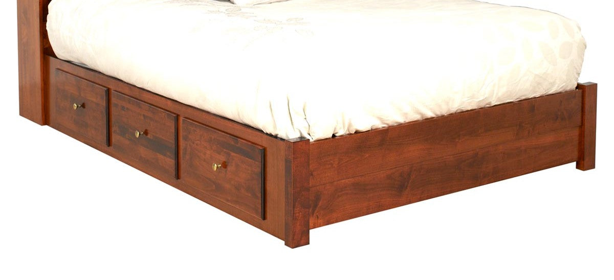 Claremont Mission Slat Storage Bed with Low Footboard