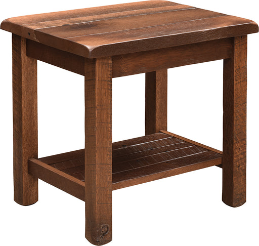 Frontier Reclaimed End Table 20"W x 26"D Reclaimed Barnwood End Tables Farmhouse Reclaimed Barnwood