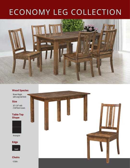 Quick Ship Amish Eco Mission Dining Set