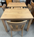 Amish Farmhouse Square Leg Dining Set - Top View - Solid White Oak