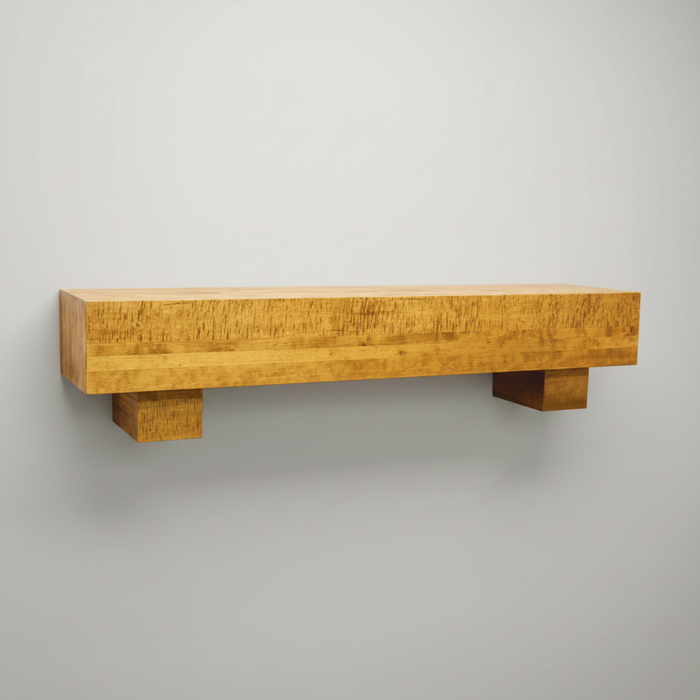Farmhouse Mantel Beam Shelf Amish Made Solid Wood Beam