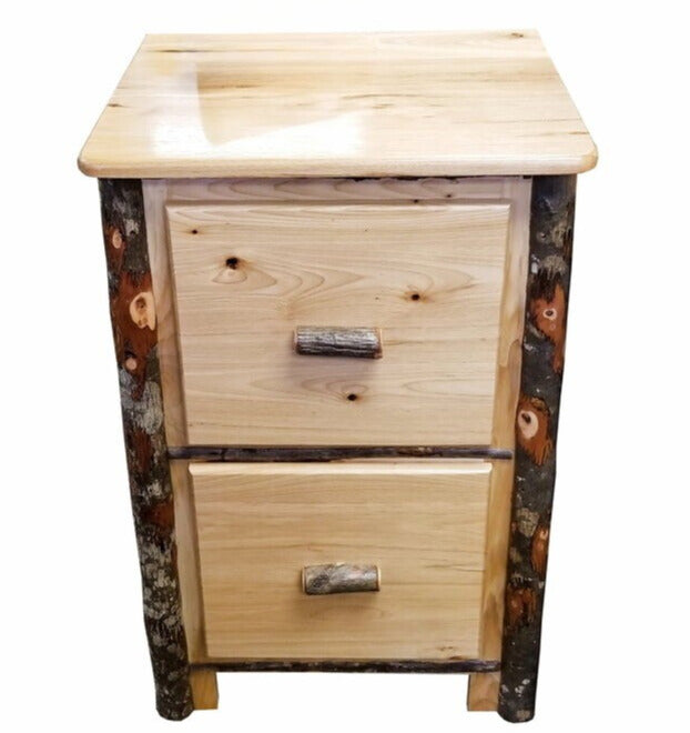 Amish Hickory Log Filing Cabinet (Multiple Sizes)