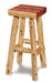 Amish Square Seat Log Bar Stool Barstools Log Furniture