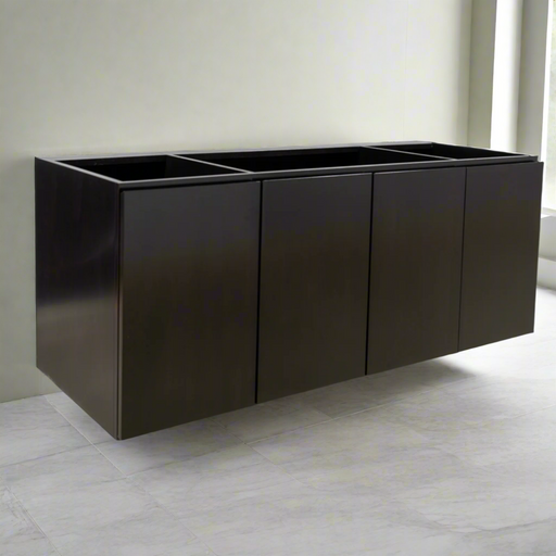 Amish Floating Ellington Bathroom Vanity - Multiple Sizes Bathroom Vanities: 60-69" Wide Modern