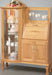 Amish Rectangular Display Cabinet/Curio With Secretary Desk Curios Contemporary