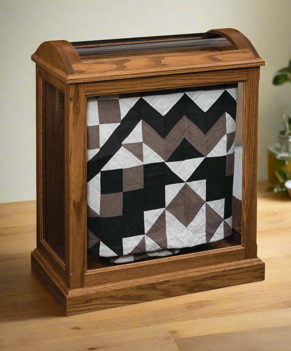 Amish Medium Enclosed Quilt Case Display Cases Contemporary