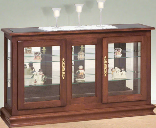 Amish Large Console Display Cabinet/Curio Display Cases Contemporary