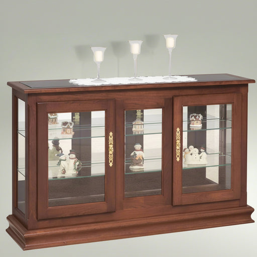 Amish Large Console Display Cabinet/Curio Display Cases Contemporary