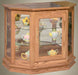 Amish Angled Picture Frame Console Display Cabinet/Curio Display Cases Contemporary