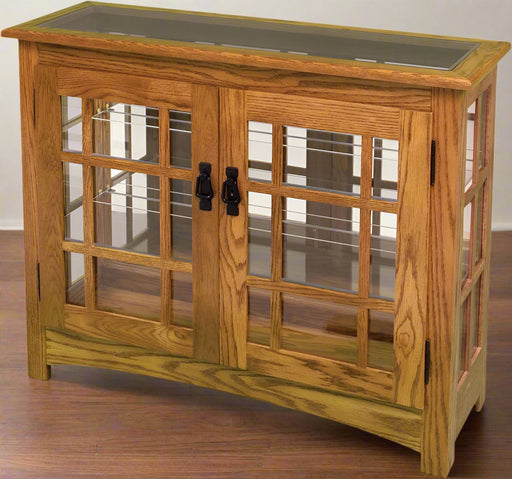 Amish Mission Small Console Display Cabinet/Curio Display Cases Contemporary