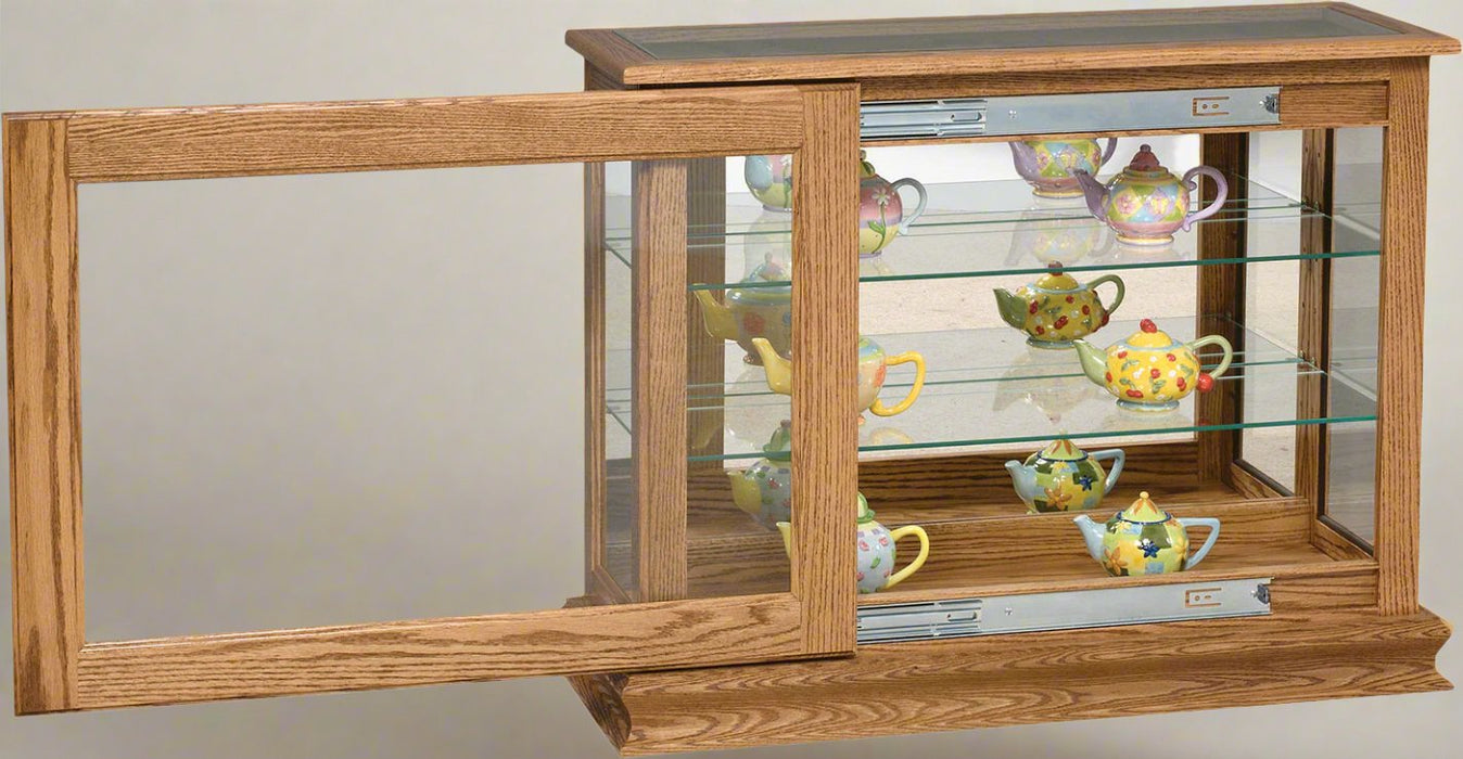 Amish Small Console with Sliding Door, Display Cabinet/Curio Display Cases Contemporary