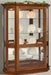 Amish Wide Angled Picture Frame With Sliding Door Cabinet/Curio Curios Contemporary