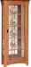 Amish Mission Single Door Display Cabinet/Curio With Mullions Curios Modern