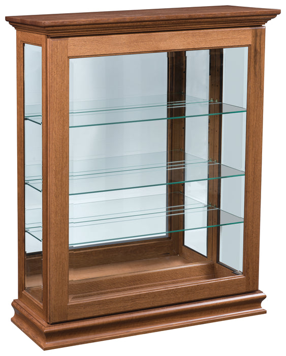 Amish Petite Large Sliding Door Picture Frame Display Cabinet/Curio Display Cases Contemporary