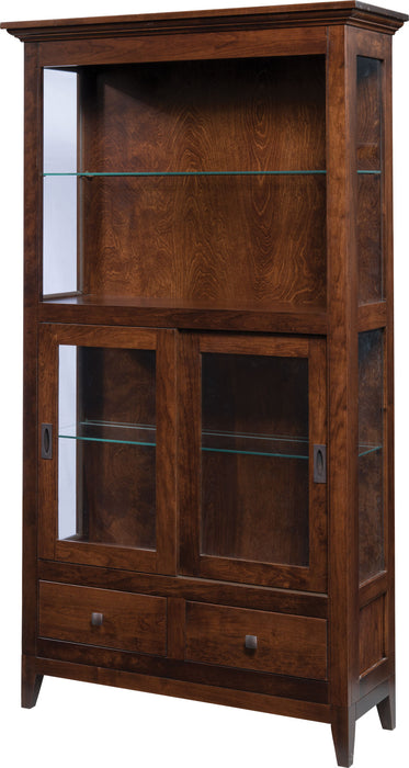 Amish Savannah Display Cabinet/Curio Display Cases Contemporary