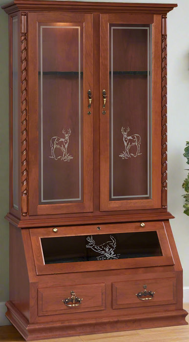 Amish Traditional 8-Gun Cabinet Gun Cabinets Traditional