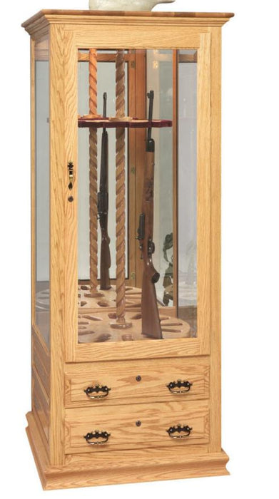 Amish Traditional 12-Gun Swivel Cabinet Gun Cabinets Traditional