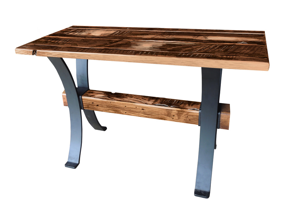 Amish Gold Rush Sofa Table - Reclaimed Barnwood Sofa Tables Contemporary Reclaimed Barnwood