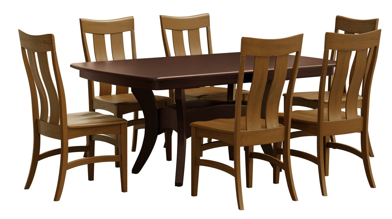 Amish Galveston G2 Dining Set Table & Chair Sets Contemporary