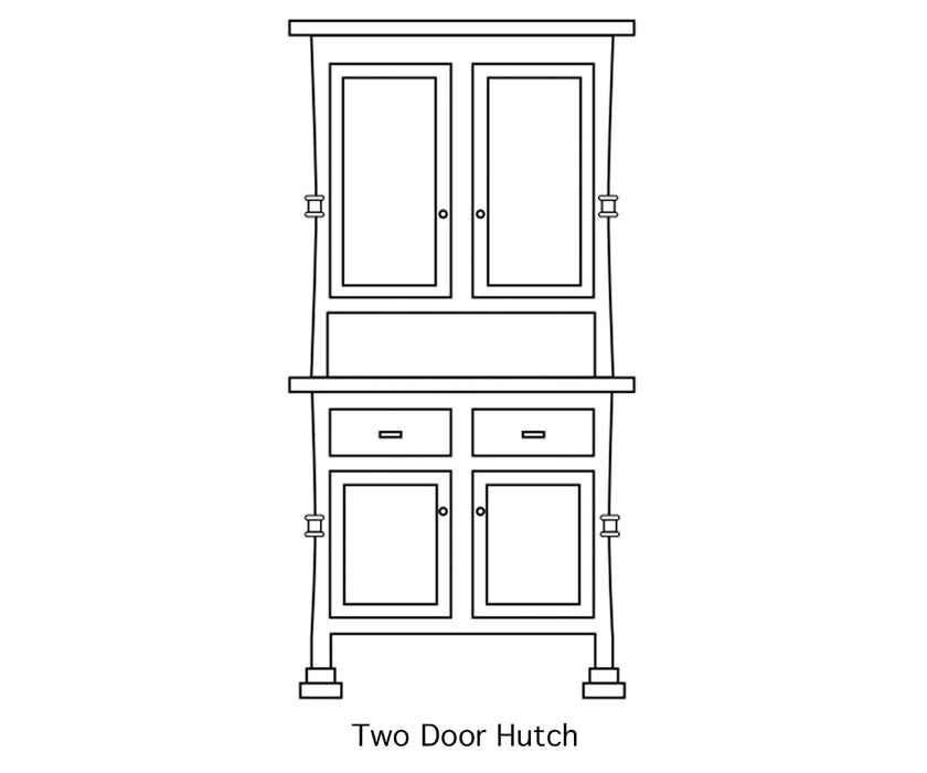 Amish Bowerston Hutch - Multiple Sizes