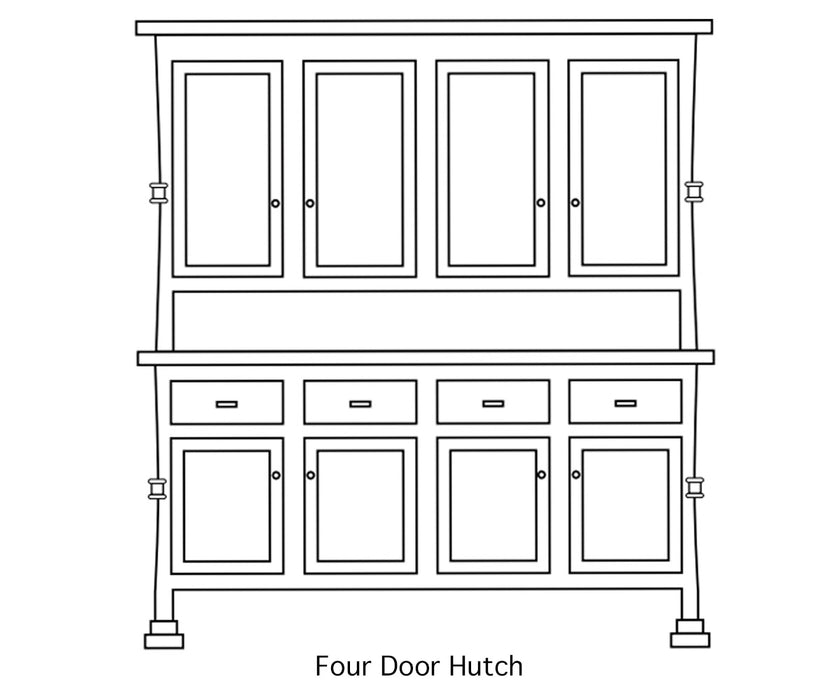 Amish Bowerston Hutch - Multiple Sizes