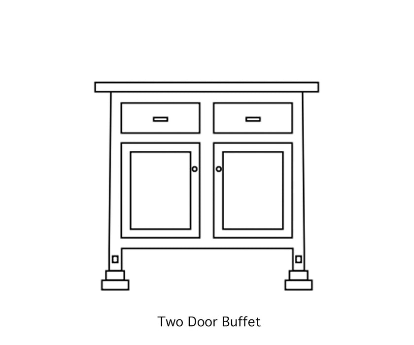 Amish Carla Elizabeth Buffet - Multiple Sizes